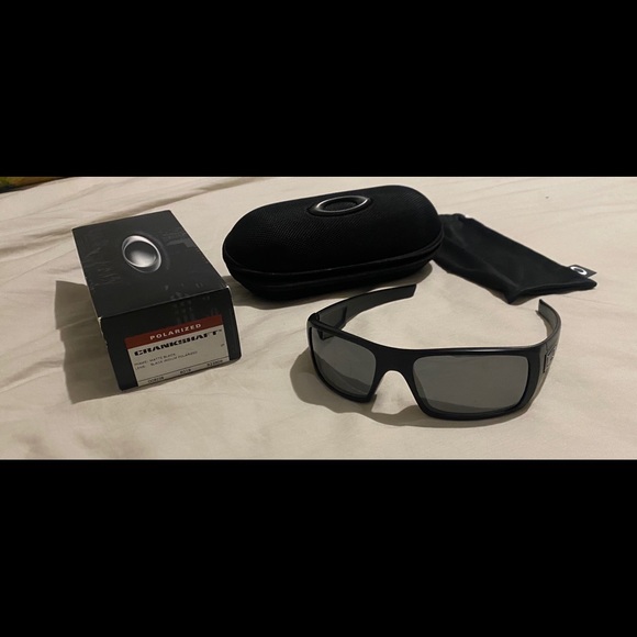 Oakley Accessories New Oakley Crankshaft Matte Black Silver Iridium Polarized Lens Gunmetal